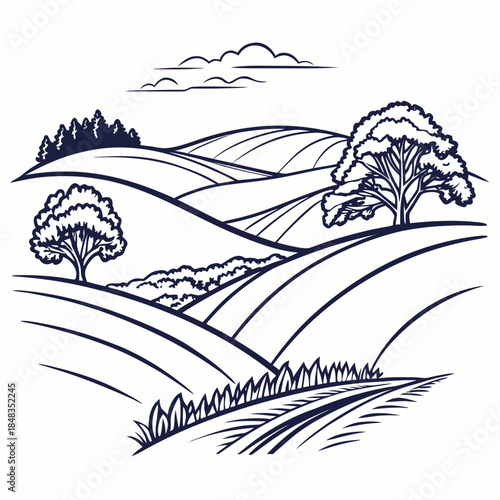 Serene countryside landscape