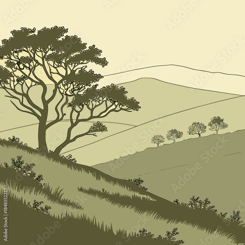 Serene countryside landscape