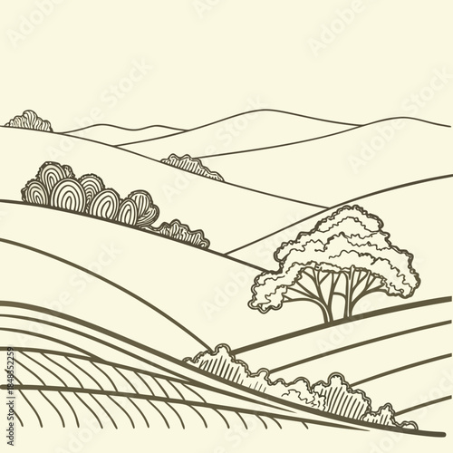 Serene countryside landscape