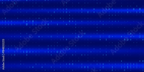 Creative vector illustration of stream of binary code. Computer matrix background art design. Digits on screen. Abstract concept graphic data, technology, decryption, algorithm, encryption element