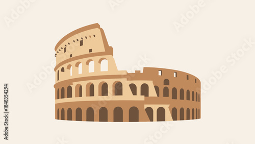 The Colosseum Ancient Roman Amphitheater Landmark.