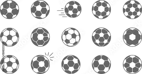 Soccer ball icon vector set. Sport ball illustration sign collection. football ball symbol.

