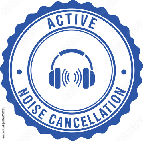 Active Noise Cancellation Badge for Headphones