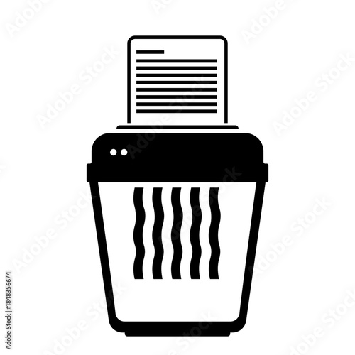 Paper Shredder Vector Icon black
