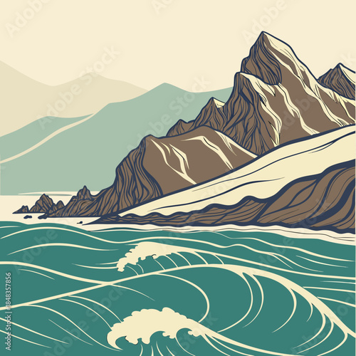 Coastal mountain waves