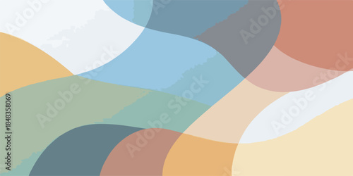 Abstract background design featuring smooth flowing shapes and gentle color transitions
