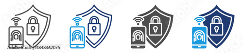 smart security icon sheet multiple style