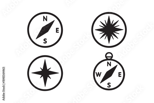 North icon symbol template for graphic and web design collection logo vector illustration