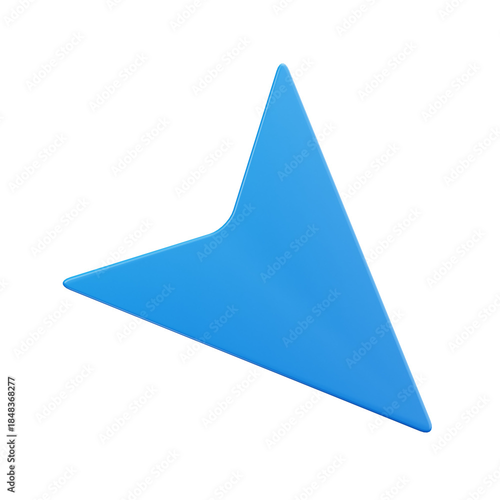 Fototapeta premium 3D Down Right Arrow Navigation Interface