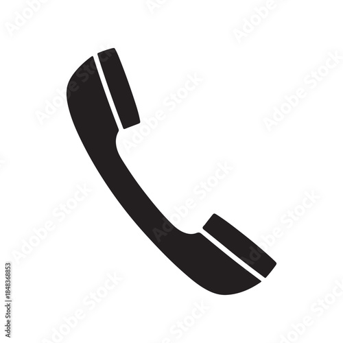 Classic telephone handset icon, symbolizing communication and connection, a retro symbol of voice calls and conversation