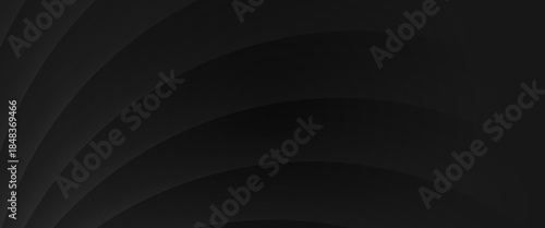 Dark black background abstract 3D geometric with wave effect decoration. abstract dark background.