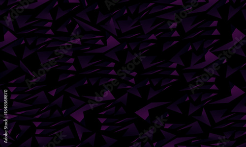 Background with abstract forged carbon fiber vector pattern with randomly arranged dark purple and black fragments, creating a modern and futuristic texture.	