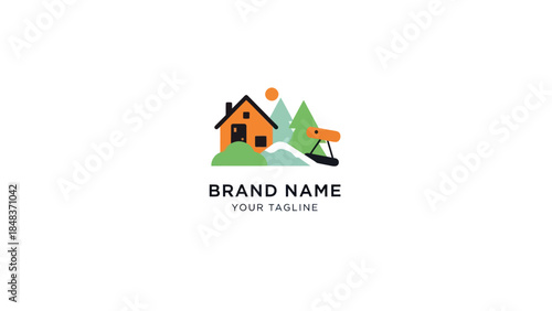Colorful House Logo Design Template.
