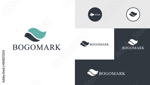 Bogomark Logo Design Variations Displayed Together.