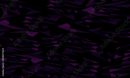Background with abstract forged carbon fiber vector pattern with randomly arranged dark purple and black fragments, creating a modern and futuristic texture.	