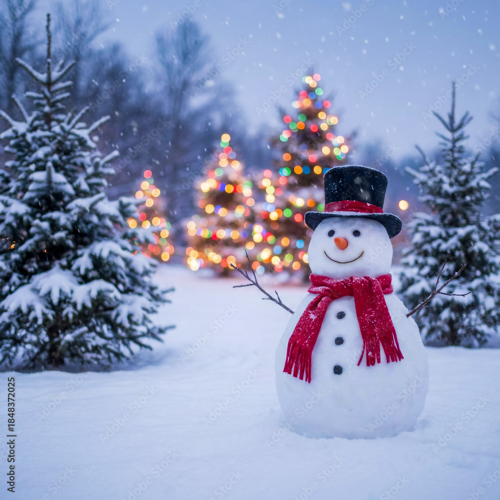 Obraz premium snowman on the snow