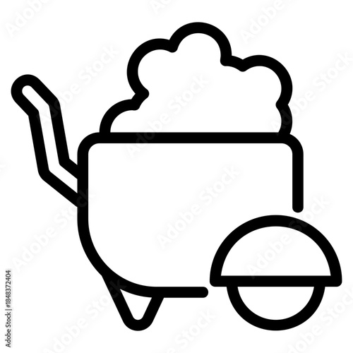 Wheel barrow icon