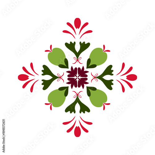 red floral background