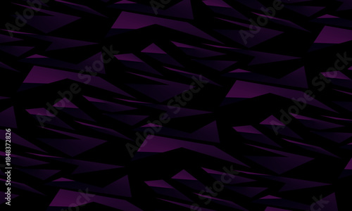 Background with abstract forged carbon fiber vector pattern with randomly arranged dark purple and black fragments, creating a modern and futuristic texture.	