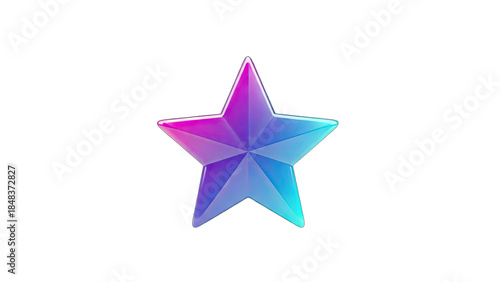Gradient Star on White Background