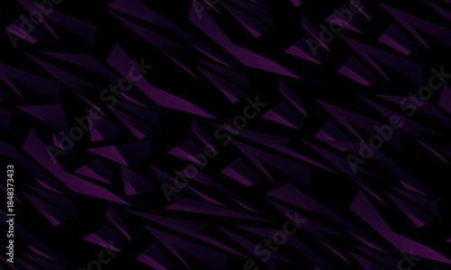 Background with abstract forged carbon fiber vector pattern with randomly arranged dark purple and black fragments, creating a modern and futuristic texture.	