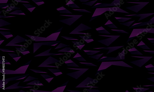 Background with abstract forged carbon fiber vector pattern with randomly arranged dark purple and black fragments, creating a modern and futuristic texture.	