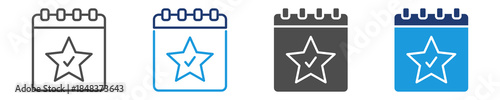 events icon set multiple style