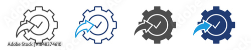 implementation icon set multiple style