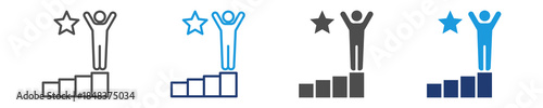 achievement icon set multiple style