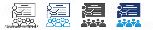 training icon set multiple style