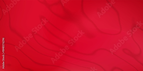 Red Abstract Wavy Dotted Background with 3D Digital Grid Effect
