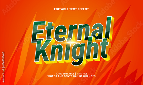 eternal knight editable text effect for comic and action typography