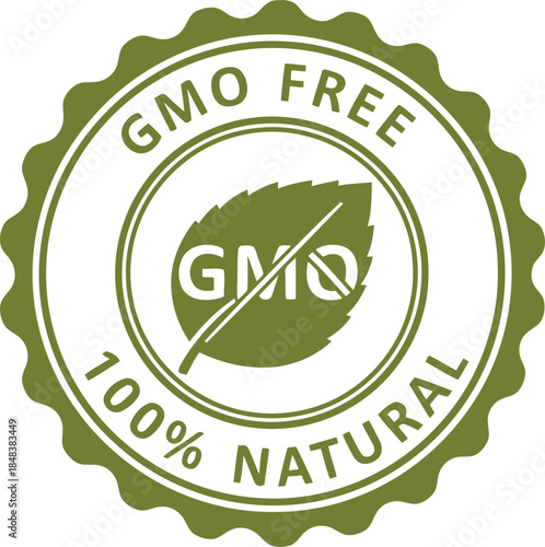 GMO Free Natural Certification Seal Design