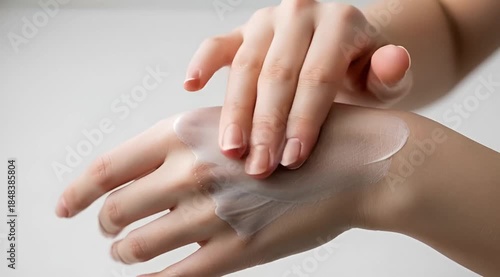 Applying adhesive bandage to finger