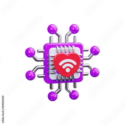 smart healthcare 3d render icons