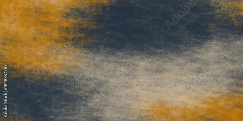 A grunge paper texture background blended with a dramatic blue sky cloudscape featuring sunlight filtering through white clouds and a stormy atmosphere for an abstract nature landscape