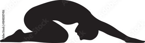 Fetal Position Silhouette Vector