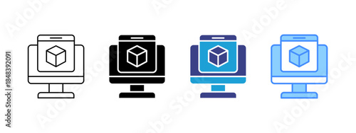 Developing icon set multiple style collection