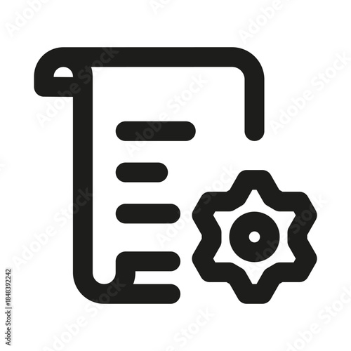 Content Management Line Icon. Professional minimalist symbol designed as a premium vector line icon for organizing, creating, and managing digital content