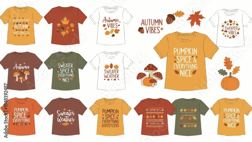 Autumn Vibes T-Shirt Designs Collection.