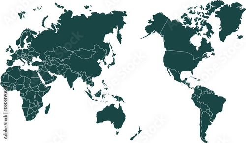 World map high quality vector illustration