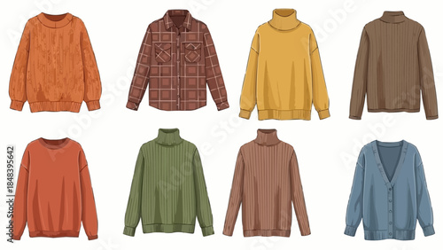 Collection of Cozy Autumn Sweaters and Cardigans for Women.