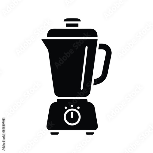 Simple black blender icon on white background