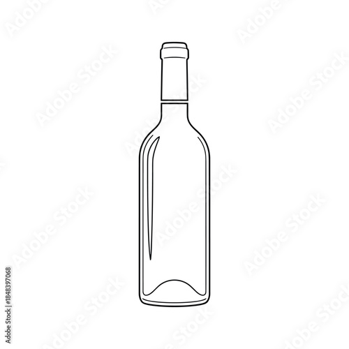 Simple line drawing of a wine bottle