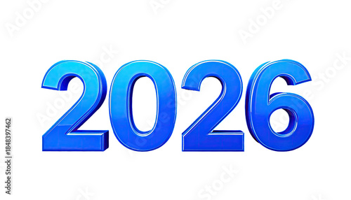 Gradient blue numbers 