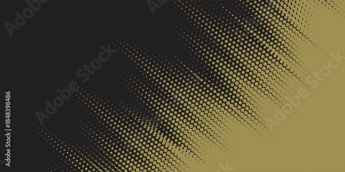 Luxury Gold Line Abstract Pattern on Black Background