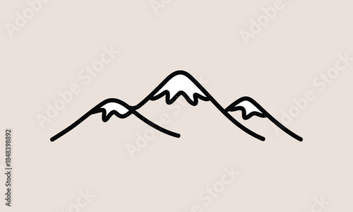 simple line drawing of mountains
