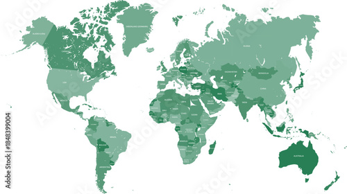 World Map Vector. Detailed illustration of worldmap