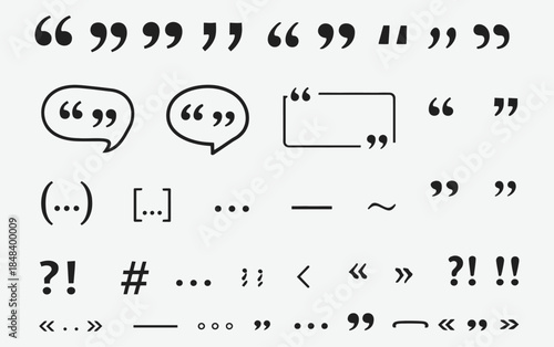 Punctuation marks and typographic symbols for editorial design