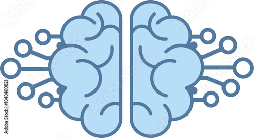 Ai Intelligence with Brain Symbol, Digital Circuit Board, circuit board, semiconductor path, AI technology with Path, Artificial Intelligence, motherboard signals, Human Brain